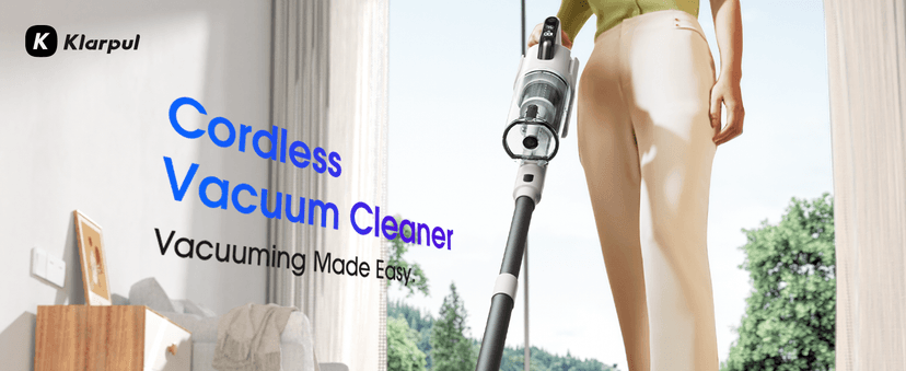 Cordless Vacuum Cleaner, 600W 50KPA 65Mins Runtime Fast Charging Vacuum Cleaner, Self-Standing LED Light Touch Screen Stick Vacuum for Home Light Weight,for Pet Hair/Carpet/Floor, White