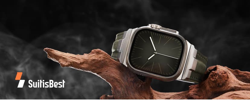 Suitisbest Leather Band Compatible for Apple Watch Ultra Band 49mm 46mm 45mm 44mm 42mm 41mm 40mm, Genuine Leather Replacement Strap for iWatch series 11 10 9 8 7 6 5 4 3 2 1, SE 3 2 1, Ultra 3 2 1