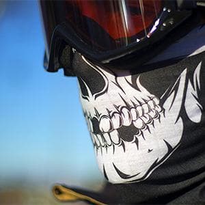 Indie Ridge Skull Motorcycle Face Mask - Motorcycle Ski Snowboard Winter Face Mask
