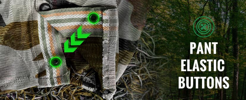Seeutek 5 in 1 Ghillie Suit - 3D Camouflage Hunting Suits - Jacket, Pants, Hood, Carry Bag for Adults & Youth, M/L/XL/XXL