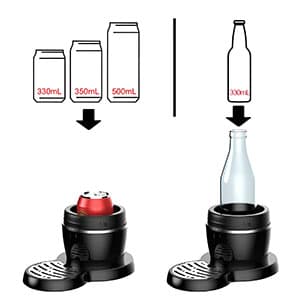 Draft Beer Dispenser, Beer Foam Maker, Beer Draft System for Canned and Bottled, Beer Gifts for Men, Father's Day, Birthday, Black