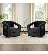 Furniliving PU Leather Accent Chair for Living Room, Upholstered Reading Chair with High Backrest, Tufted-Button Wingback Armchair for Bedroom, Dressing Room, Home Office, Brown