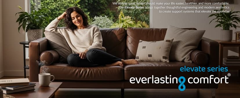 Everlasting Comfort Lumbar Support Pillow for Office Chair - Memory Foam Back Cushion for Car Seat - Promotes Better Posture, Back Pain Relief - Ideal Gaming and Desk Chairs Work and Home Essentials