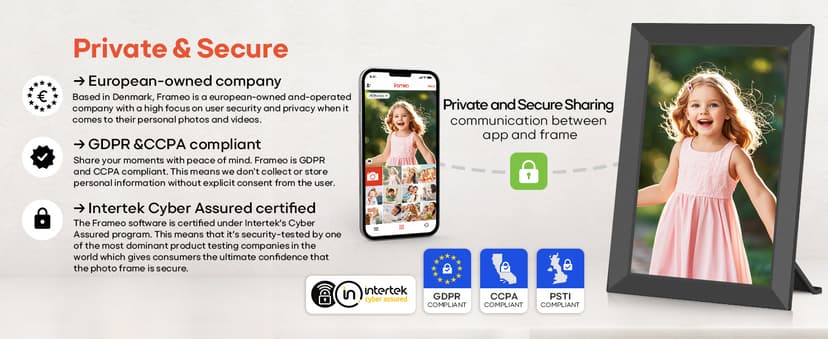 BIGASUO Digital Picture Frame, 10.1" Frameo Digital Frame WiFi with 32GB Memory, 1280x800 IPS Touch Screen, Send Photos/Videos from Your Phone Anywhere, Photo Gifts for Parents and Grandparents