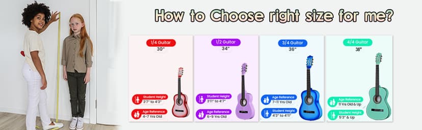 ADM Beginner Acoustic Classical Guitar 38 Inch Nylon Strings Wooden Guitar Bundle Kit for Kid Boy Girl Student Youth Guitarra Online Lessons with Gig Bag, Strap, Tuner, Strings, Purple