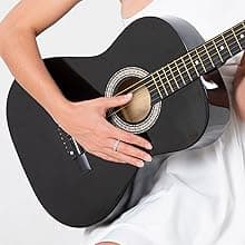 BESYOU Acoustic Guitar 38" Wood Guitar with starter kit-Travel Gig Bag, Tuner,guitar pick with Beginner Set for Kids/Adults -Natural