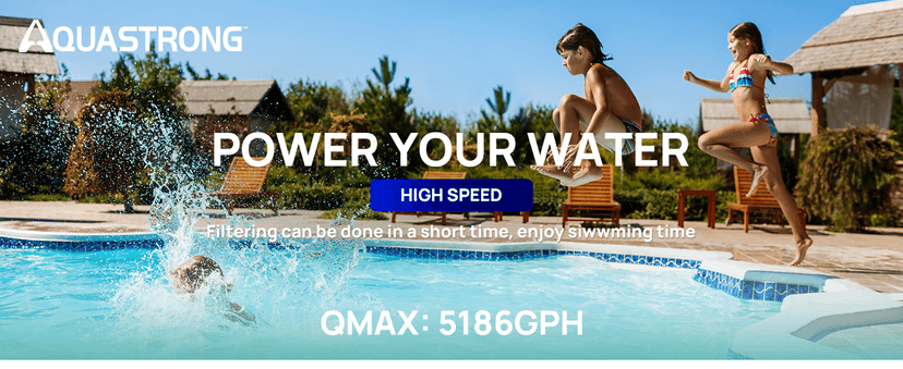 Aquastrong In/Above Ground Pool Pump High Flow Self Primming Swimming Pool Pump,Deep Blue