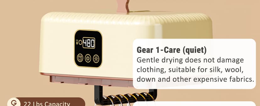 Portable Clothes Dryer Hold 9-12 Items, 8H Timer, w/Remote Control & Dry Bag, Mini Compact Foldable Fast Electric Dryer Machine for Laundry, Travel, Apartment, RV, Dorm, Quiet 45dB, Energy Save, 600W