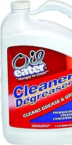 Orange Cleaner Degreaser, 1-Gallon Concentrate for Oil Removal, Grease Stains and Heavy Duty Automotive, Outdoor, Floor Cleaning, Grease & Gunk