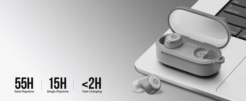 TOZO T10 Wireless Earbuds Bluetooth 5.3 Headphones, App Customize EQ, Ergonomic Design, 55H Playtime, Wireless Charging Case, IPX8 Waterproof Sound in-Ear Headset, New Version