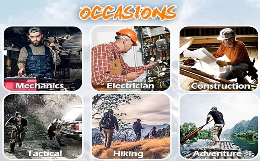 Generic Mens Cargo Work Pants Ripstop Tactical Pant with Multi Pockets Outdoor Water Resistant Hiking Woking Construction Trousers