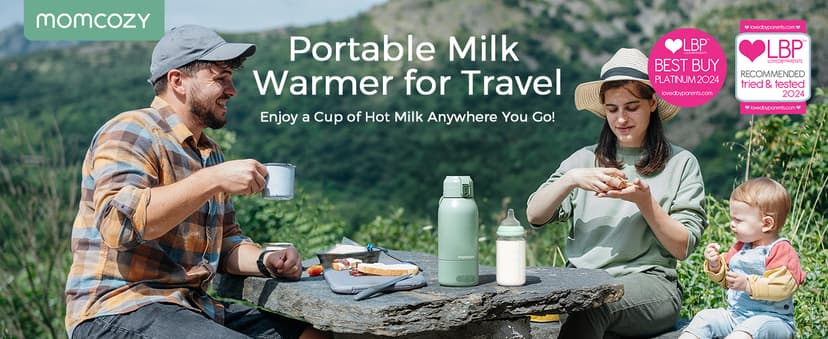 Fast Heating with Nutrients Preserved, Precise Temp Control, Dual Heating Modes for Breast Milk & Water, 17OZ Large Capacity Momcozy Portable Bottle Warmer for Breast Milk, Baby Travel Essentials B0DKHCWJ5G