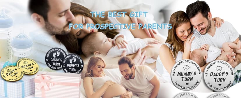 Funny Baby Gift New Parents Decision Gift,Pregnancy Gifts New Dad Mom Gifts,New Parents Gifts for Couples Halloween Thanksgiving for First Time to be Moms Dads Daddy Mummy Double Sided