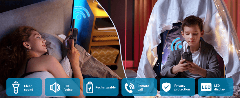 Stem Kits Walkie Talkies for Kids - Science Projects Kit for Kid Age 8-12 Year Old DIY Toys for Teen - Tech Toy Gifts for Boys Girls Ages 10-12 - Rechargeable Walkie-Talkies Long Range 2 Pack