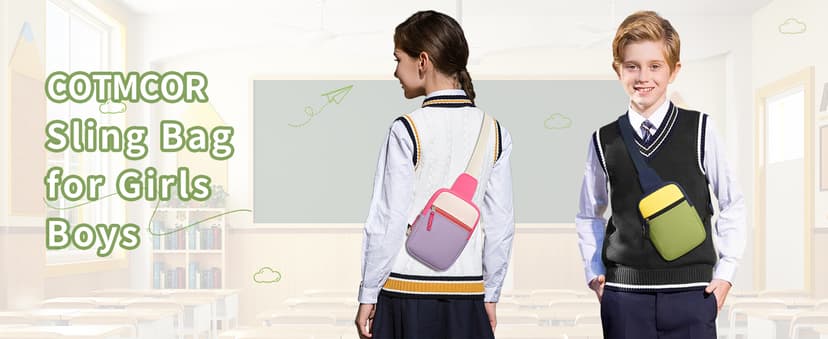 Preppy Kids Crossbody Sling Bag Purse, Halloween Boo Basket Christmas Stocking Stuffers Gifts for Kids Tween Girls Fashion Birthday Gifts for 8 9 10 11 12 Year Old Teen Girls Trendy Stuff Fanny Pack B0DJJK7S15