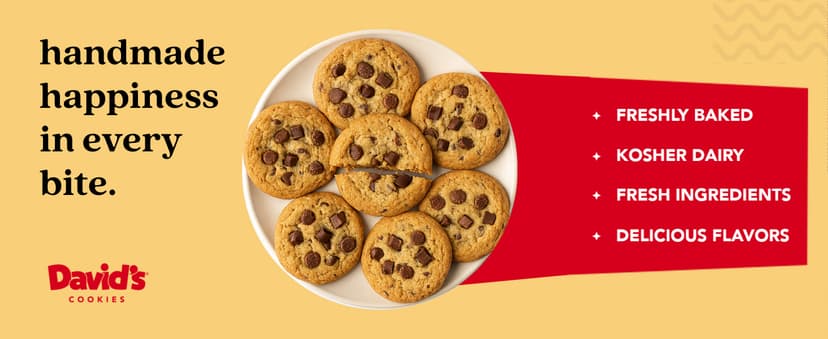 David's Cookies 2lbs Chocolate Chunks Fresh Baked Cookies - Handmade and Gourmet Cookies - Delectable and Made with Premium Ingredients - Cookie Gift Basket - Great Gift For All Occasions