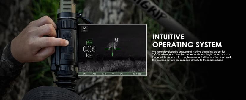 RIX Storm Thermal Imaging Rifle Scope for Hunting – High-Sensitivity Thermal Scope with Advanced Thermal Optics, NETD<25mK, 50Hz, Waterproof & Lightweight