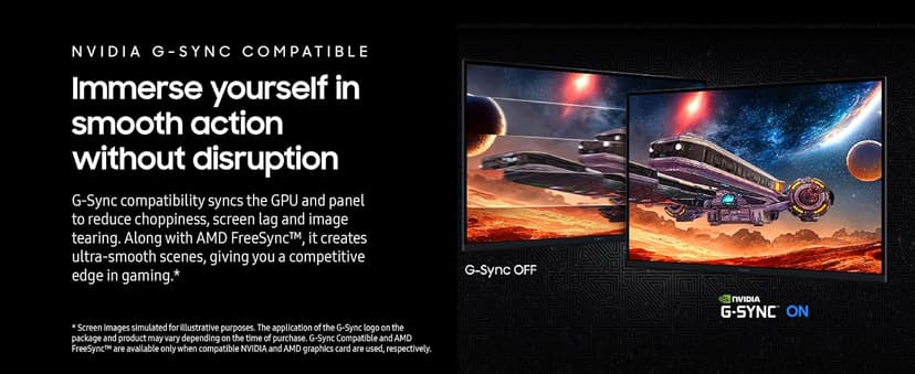 Samsung 32” Odyssey G5 G50F QHD Resolution Gaming Monitor, 180Hz Refresh Rate, Fast IPS Panel, HDR10, NVIDIA G-Sync Compatible, 1ms Response Time (GtG), AMD FreeSync™, Adjustable Stand, LS32FG502ENXZA