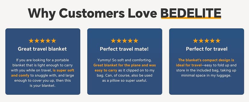 Ultra-soft Airplane Blanket, Luggage Sleeve & Backpack Clip, Travel Essentials for Women, Foldable as Pillow for Long Flight BEDELITE Travel Blanket with Bag, Jacquard Fleece Blanket 65"x40", Blue B0CNJS15T4