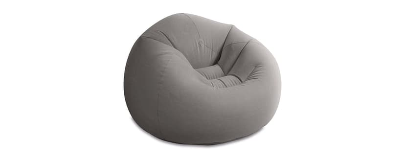 Intex 6 Pack Inflatable Beanless Bag Chair, Portable Blowup Lounge Seating, Gray