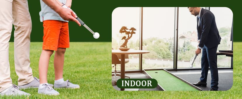 Retractable Golf Swing Training Aid, Golf Grip Trainer for Warm Up, Click Feedback Golf Swing Trainer for Improving Hitting Strength & Tempo, Ideal for Beginners, Indoor & Outdoor Practice