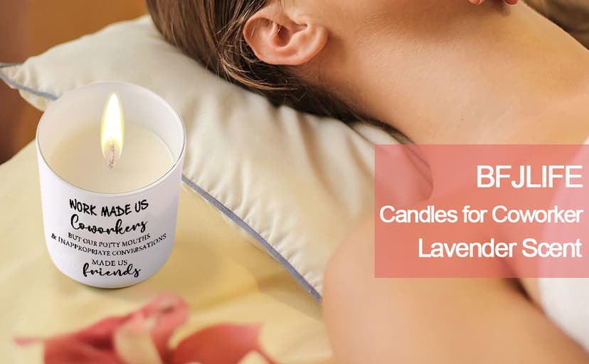 BFJLIFE Coworker Gifts for Women Funny Cool Co Worker Gifts for Christmas Birthday Unique Lavender Scented Soy Candles
