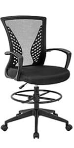 PayLessHere Home Office Chair Desk Computer Chair Adjustable Ergonomic Lumbar Support Armrest Executive with High Density Mesh 360 Degree Swivel Chair for Men Women Adults, Black