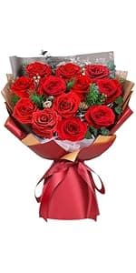 ADDWel Preserved Rose Gifts for Her, Forever Real Flowers with Sterling Silver Necklace for Wife Girlfriend Mom on Birthday Anniversary