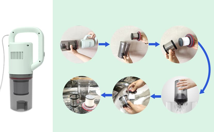 Stick Vacuum Cleaner, Corded Handheld Vacuum Cleaner Mini Electric Broom for Pet Hair Hardwood Floor Cat Litter Cleaning (13ft-Cord)