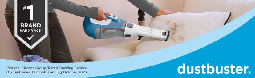 BLACK+DECKER dustbuster AdvancedClean Handheld Vacuum Cordless, Compact Home and Car Vacuum with Crevice Tool ,Rotating Nozzle and Charging Station, Large Dust Bowl (CHV1410L)