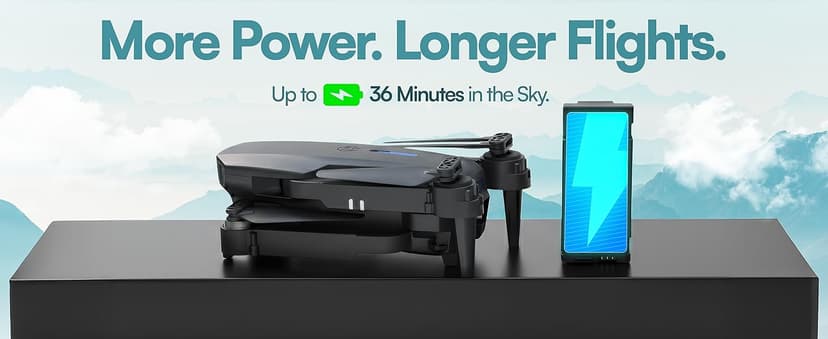 Falcon X 4K Drone - 4K UHD Camera Drone, Built-in Screen Remote Controller, WiFi FPV Foldable Quadcopter for Beginners & Adults, Includes 3 Batteries, SD Card & Reader