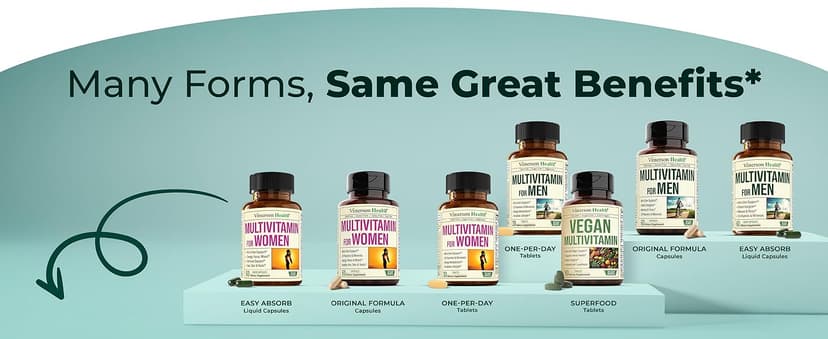 Vimerson Health Multivitamin for Men – Methylated Mens Multivitamins & Multiminerals Capsules with Vitamin B12, A, D, C, Zinc, Magnesium & More for Complete Daily Support – High Potency Bioavailable Vitamins for Men