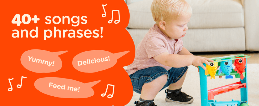 Move2Play, Feed The Fish | Interactive Baby & Toddler Toy | 1, 2+ Year Old Gift & Birthday Present | Boys & Girls Babies Ages 6, 7, 8, 9, 10, 12, 18, 24+ Months Old