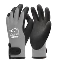 toolant 100% Waterproof Gloves for Men and Women, Winter Work Gloves for Cold Weather, Touchsreen, Thermal Insulated Freezer Gloves, With Grip, Grey, Medium