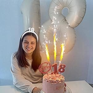 WHAVEL 18th Birthday Decorations for Girls - Happy 18th Birthday Headband - Girls Birthday Party Decorations