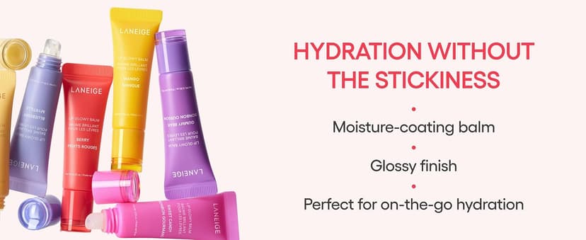 With Shea & Murumuru Butters for Hydrating, Moisturizing, Glossy, Non-Sticky Shine LANEIGE Lip Glowy Balm | Sheer Tinted Lip Treatment Balm Tube B0DVH22M8S