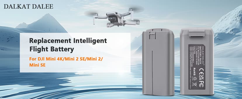2-Pack Mini 4K Intelligent Flight Battery for DJI Mini 2 / SE / 4K/ 2 SE Drone 2400mah Upgraded Drone Battery Replacement Parts, Up to 31 Minutes of Flying Time