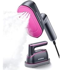 Jack & Rose Travel Steamer for Clothes,100-220V Portable Iron,15s Heat Up,Steamer & Iron 2 In 1, Travel Size,Large Ceramic Heat Panel,for Global and Europe