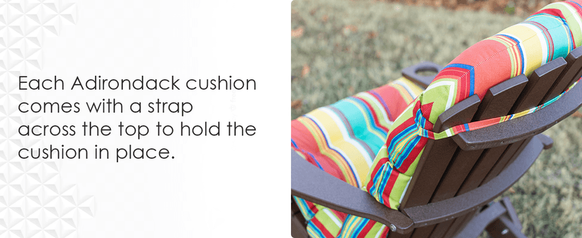 RSH DECOR Outdoor Chair Cushions Tufted Adirondack Chair Cushion Blue Tan Crab 42.5 x 21, Rocking Chair Cushion Pad, Patio Furniture Cushions for Porch or Deck, Made in USA