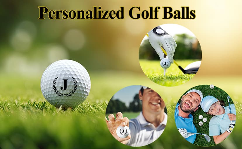 Xeiwagoo Golf Gifts for Men, Unique Initial on Personalized Golf Balls (6 Balls)