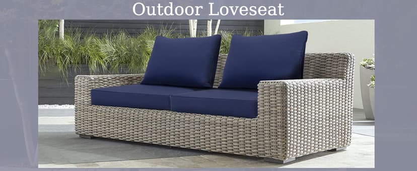 Favoyard Outdoor Seat Cushion Set 24 x 24 Inch Waterproof & Fade Resistant Patio Furniture Cushions with Removable Cover Deep Seat & Back Cushion with Tie Straps for Chair Sofa Couch