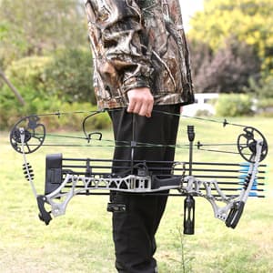 Compound Bow Kit, Hunting and Target, Limb Made in USA,Draw Weight 30-70 lbs Adjustable, Draw Length 19-30.5",up to IBO 320FPS Speed, Package with Archery Hunting Accessories