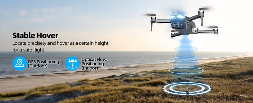 GPS Drone with Camera for Adults, 2K FPV Drone with 4.5" Screen Remote Controller, Brushless Motor, Auto Return, Follow Me, Tap Fly & Circle Fly, Long Flight Time Foldable Quadcopter for Beginners