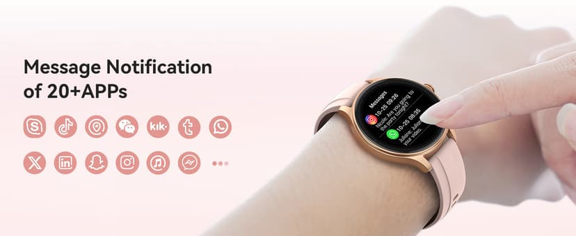 Smart Watches for Women (2 Bands), 1.27" Round Fitness Watch for Android iPhone with Bluetooth Calls (Make/Answer), AI Voice Command, Heart Rate/SpO2/Sleep Monitor, 12 Days Battery, IP68 Waterproof