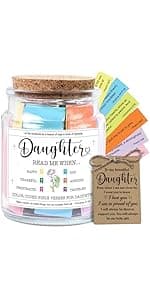 NewEleven Sister Birthday Gifts - Gift For Sister, Soul Sis, Sisters In Law - Sisters Gifts From Sister, Brother, Friend, Family - Decorative Glass Scripture Jar With 92 Bible Verse