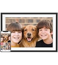 BIGASUO Digital Picture Frame, 10.1" Frameo Digital Frame WiFi with 32GB Memory, 1280x800 IPS Touch Screen, Send Photos/Videos from Your Phone Anywhere, Photo Gifts for Parents and Grandparents
