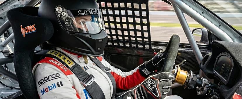 Conquer Snell SA2025 Approved Full Face Auto Racing Race Car Helmet - Adult | Men | Women | - Black / White / Silver