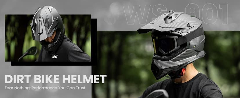ILM Adult Dirt Bike Helmets Men Women Motocross ATV Off Road Helmet with Goggles Gloves Mask DOT Model WS901