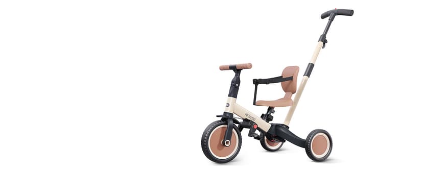 Toddler Trike with Push Handle Lets Parents Steer and Converts to Balance Bike, Fun Outdoor Toy for Boys and Girls, Khaki newyoo TR007 5-in-1 Tricycle for Toddlers 1-3, Toddler Bike, Birthday Gift B0CWLTLC2F