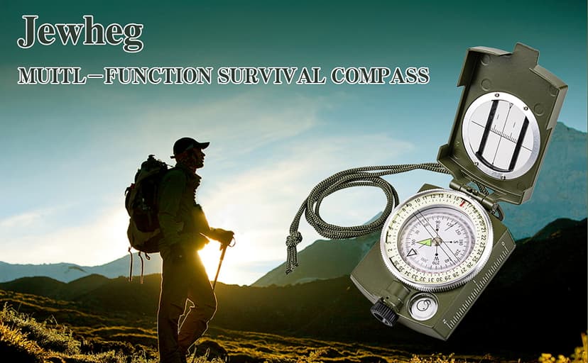 Compasses,Hiking Compass for Survival with ,Waterproof Durable and Pocket-SizedTactical Survival Compass with Lanyard,Climbing Biking Exploring Geology, Outdoor Activities